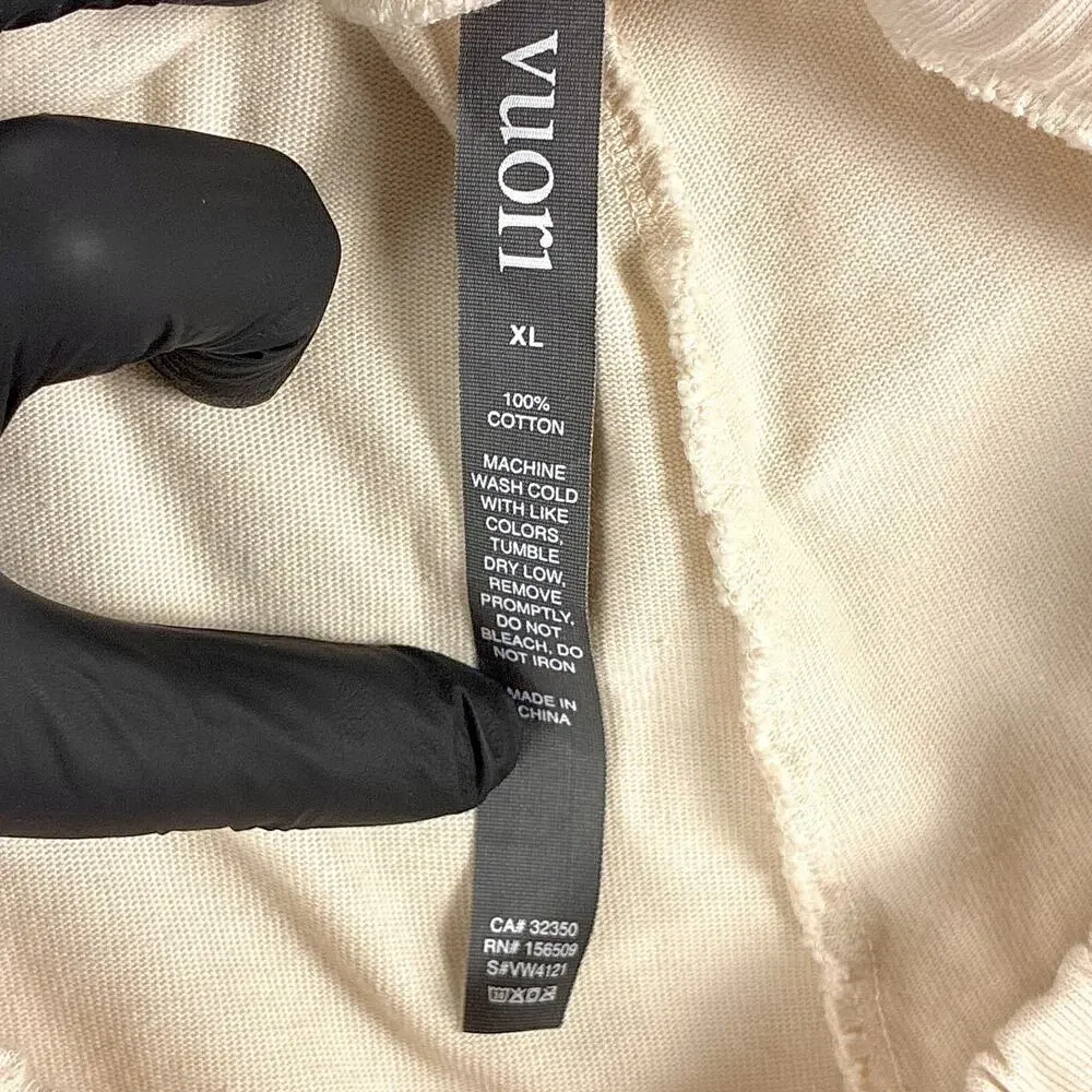 Vuori Pants Womens XL Cream Mackenzie Elastic Waist Preppy Minimalist Yoga Gym